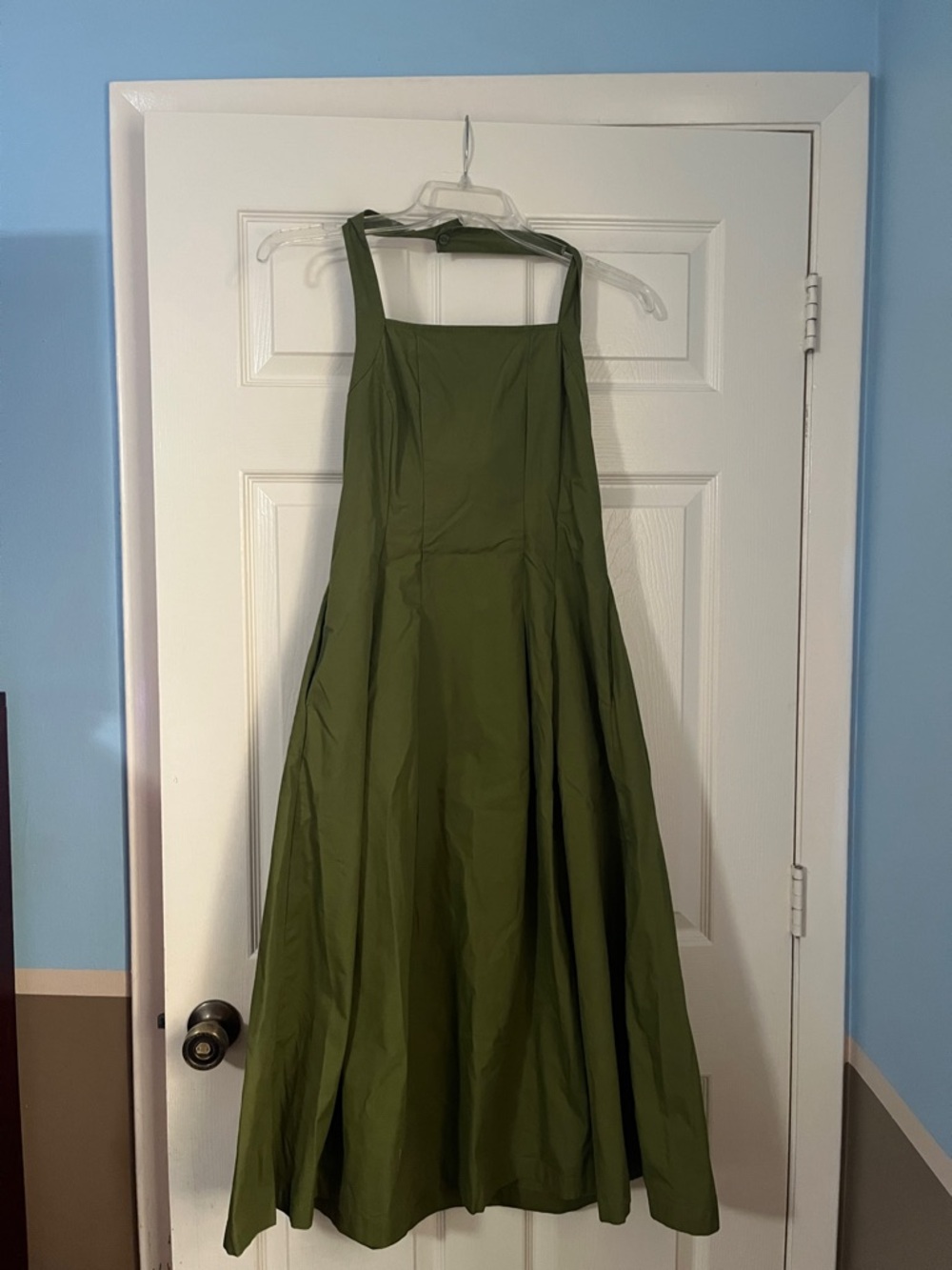 NWOT NEW DAY Olive Green A-Line Maxi Dress (M)